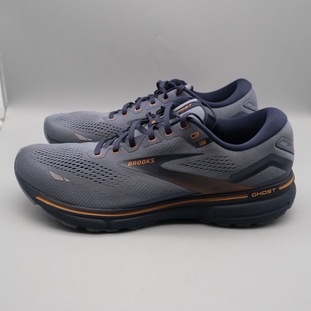 Brooks Ghost 15 Mens Blue Orange Running Sneakers Athletic 13 1103931D025 - Picture 11 of 12